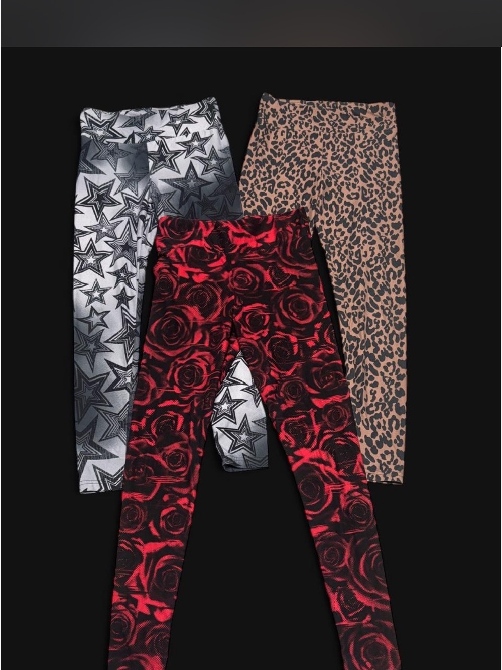 Womens Print Leggings - 3 pairs of leggings